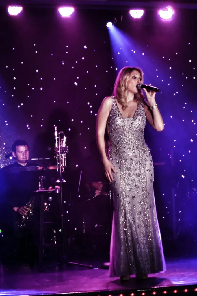 Nicole Sasser trumpeter and vocalist live on stage